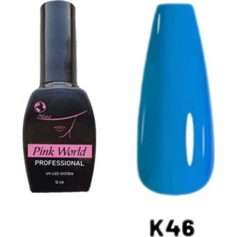 Pink World K46 Mavi Parlak Kalıcı Oje