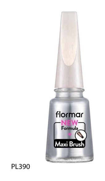 Flormar Maxi Brush PL390 Gümüş Sedefli Simli Oje