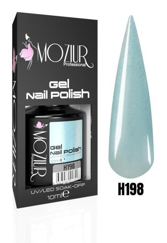 Moziur H198 Mavi Işıltılı Kalıcı Simli Oje
