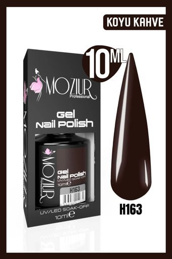 Moziur H163 Kahverengi Parlak Kalıcı Oje
