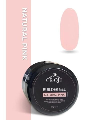 Cr-Oje Natural Pink Pembe Parlak Kalıcı Jel Oje