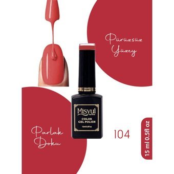 Misyul Nail Art 104 Pembe Parlak Kalıcı Oje