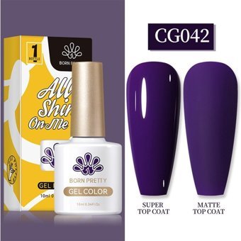 Born Pretty Silky White Serisi CG042 Mor Mat Kalıcı Oje