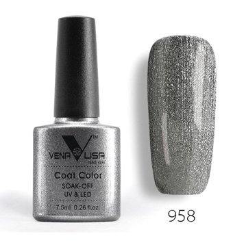 Venalisa Uv Coat Color 958 Gümüş Işıltılı Kalıcı Simli Oje
