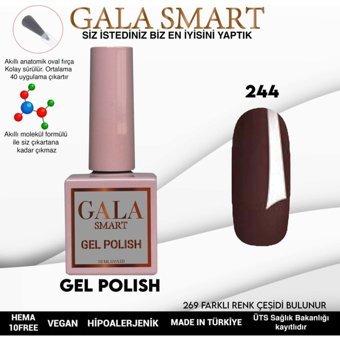 Gala Smart Klasik Seri 244 Kahverengi Parlak Kalıcı Oje