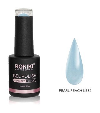 Roniki Pearl Peach KE84 Mavi Sedefli Kalıcı Simli Oje