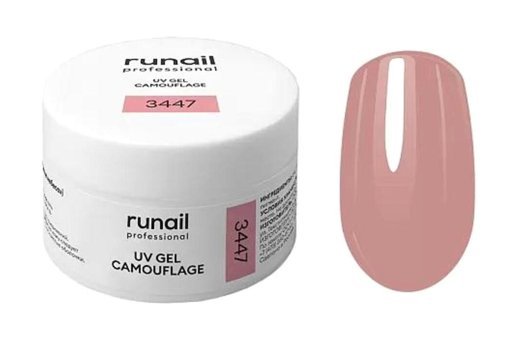 Runail Camouflage Uv 3447 Pembe Parlak Kalıcı Jel Oje