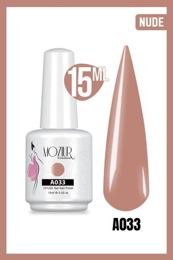 Moziur A033 Nude Parlak Kalıcı Oje