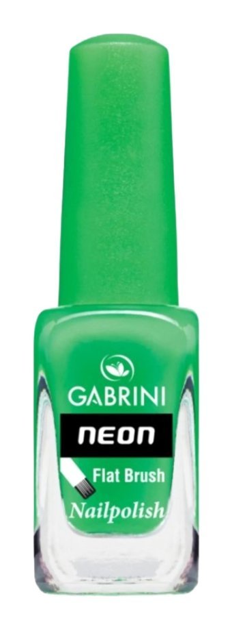 Gabrini Flat Brush N7 Yeşil Neon Simli Oje