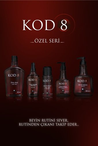 KOD 8 5 Parça Erkek Parfüm Deodorant Seti