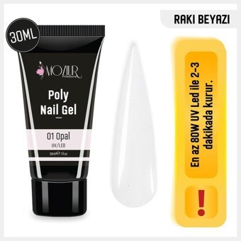 Moziur Opal 01 Rakı Beyazı Parlak Kalıcı Oje