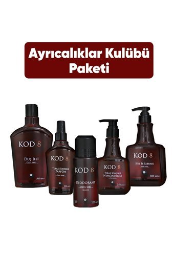KOD 8 5 Parça Erkek Parfüm Deodorant Seti