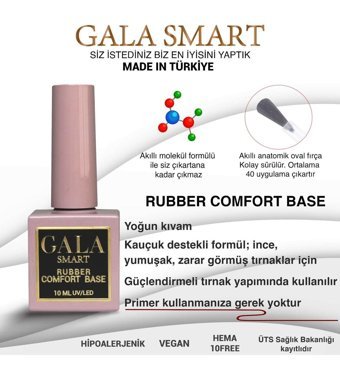 Tnl Rubber Comfort Base Şeffaf Parlak Kalıcı Oje