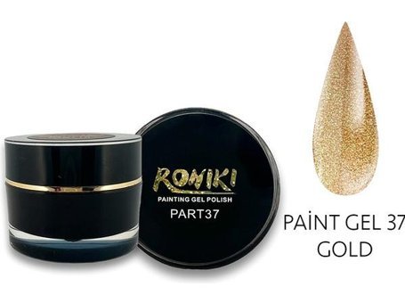 Roniki Paint Gel 37 Altın Sarısı Işıltılı Kalıcı Simli Jel Oje