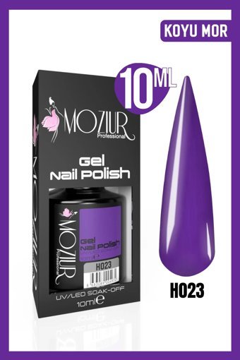 Moziur H023 Mor Parlak Kalıcı Oje