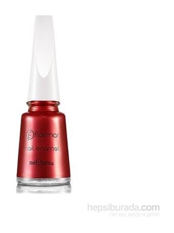 Flormar Nail Enamel 384 Kırmızı Sedefli Simli Oje