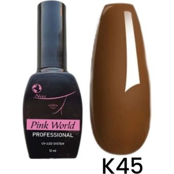 Pink World K45 Kahverengi Parlak Kalıcı Oje