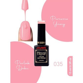 Adanil Misyul Profesyonel 035 Pembe Parlak Kalıcı Oje