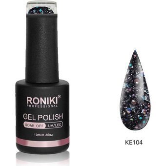 Roniki KE104 Çok Renkli Işıltılı Kalıcı Simli Oje