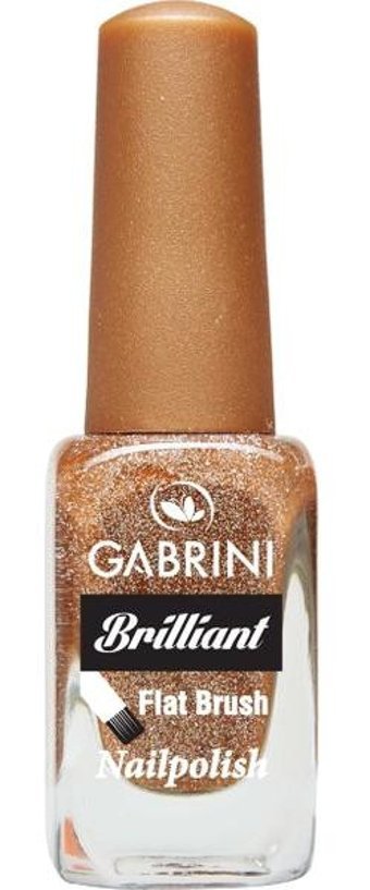 Gabrini Flat Brush B17 Kahverengi Işıltılı Simli Oje