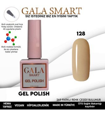 Gala Smart Klasik Seri 128 Krem Parlak Kalıcı Oje