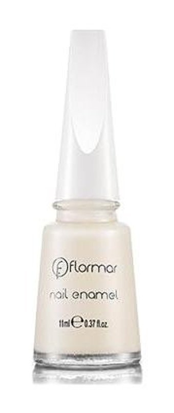 Flormar Nail Enamel 12 Beyaz Işıltılı Oje