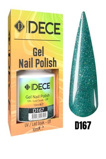 Dece D167 Yeşil Işıltılı Kalıcı Simli Oje