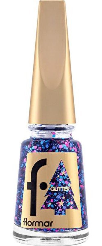 Flormar Glitter Mor Işıltılı Simli Oje