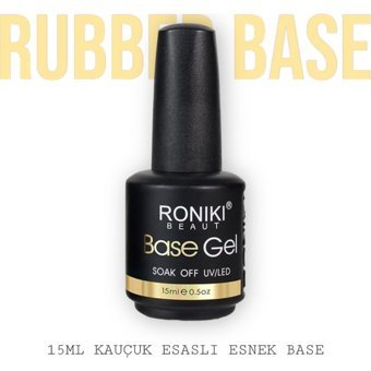 Roniki Base Coat Rubber 9 Beyaz Parlak Kalıcı Oje