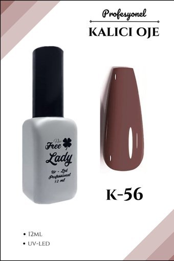 Freelady K-56 Kahverengi Parlak Kalıcı Oje
