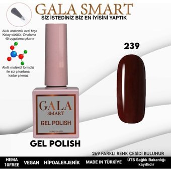 Gala Smart Klasik Seri 239 Kahverengi Parlak Kalıcı Oje