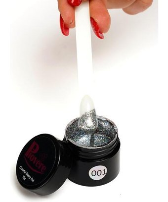 Piovere 001 Gümüş Işıltılı Kalıcı Simli Jel Oje