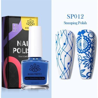 Born Pretty Nail Stamping SP012 Mavi Parlak Kalıcı Oje