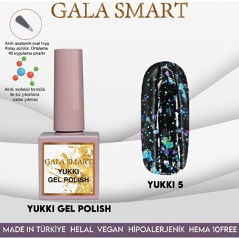 Gala Smart Yukki 5 Çok Renkli Işıltılı Kalıcı Simli Oje
