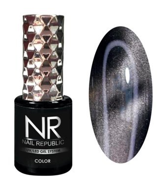 Nail Republic Kedi Gözü 50 Gri-Siyah Hologram Kalıcı Simli Oje