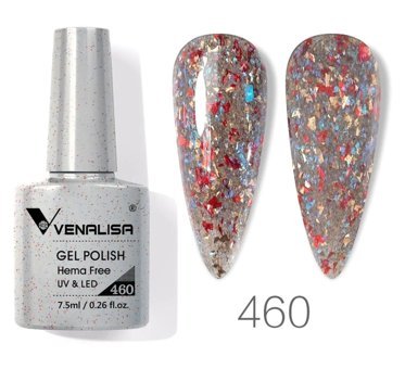 Venalisa Uv Led Hema Free 460 Çok Renkli Işıltılı Kalıcı Simli Oje