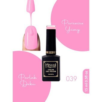 Misyul Nail Art 039 Pembe Parlak Kalıcı Oje
