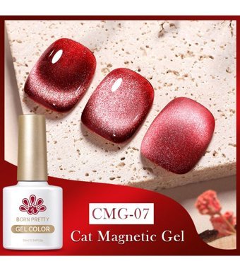 Born Pretty Cat Magnetic CMG-07 Pembe Işıltılı Kalıcı Simli Jel Oje