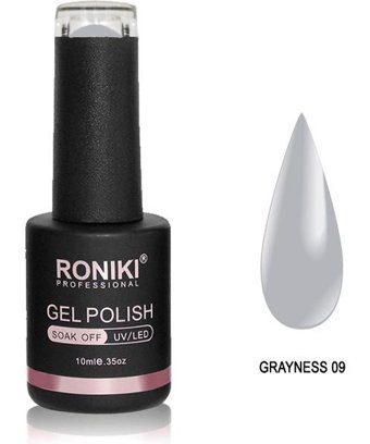 Roniki Grayness 09 Gri Parlak Kalıcı Oje