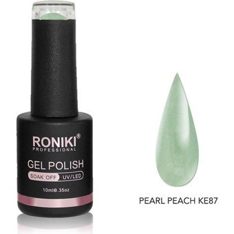 Roniki Pearl Peach KE87 Yeşil Sedefli Kalıcı Simli Oje