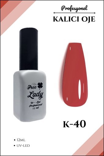 Freelady K-40 Kiremit - Kırmızı Parlak Kalıcı Oje