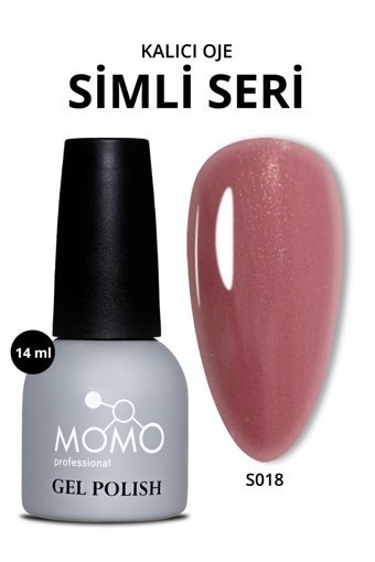 Momo S018 Gül Kurusu Işıltılı Kalıcı Simli Oje