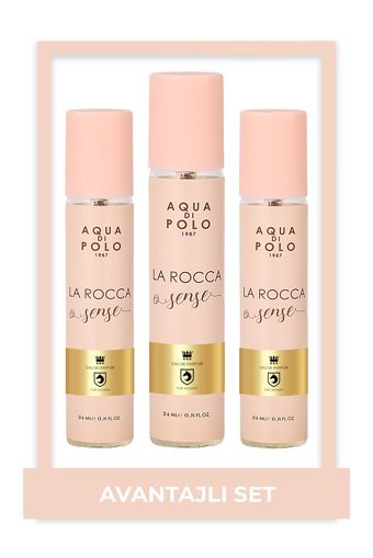 Aqua Di Polo 1987 La Rocca sense 3 Parça Kadın Parfüm Seti EDP 3x24 ml