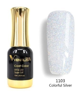 Venalisa Uv Led Colorful Silver 1103 Silver Işıltılı Kalıcı Simli Oje