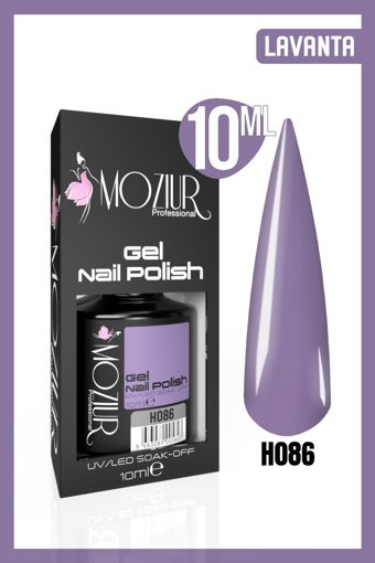 Moziur H086 Mor Parlak Kalıcı Oje