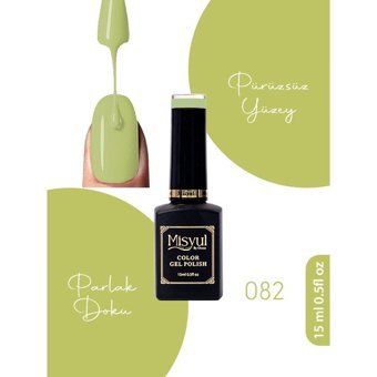 Misyul Nail Art 082 Yeşil Parlak Kalıcı Oje