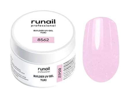 Runail Builder 8562 Pembe Parlak Kalıcı Simli Jel Oje