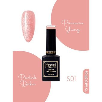 Misyul Nail Art S01 Pembe Işıltılı Kalıcı Simli Oje