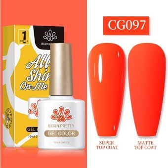 Born Pretty Silky White Serisi CG097 Turuncu Mat Kalıcı Oje