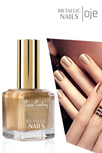 Pierre Cardin Metallic Nails 128 Sarı Metalik Simli Oje